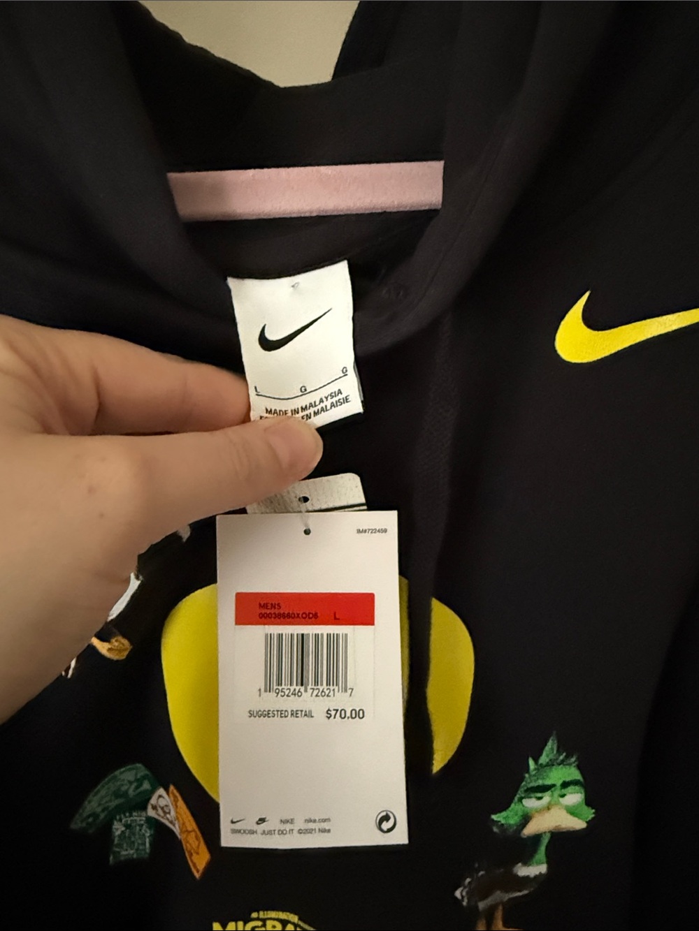 Men's Nike Black Oregon Ducks x Migration Pullover Hoodie - Picture 6 of 7